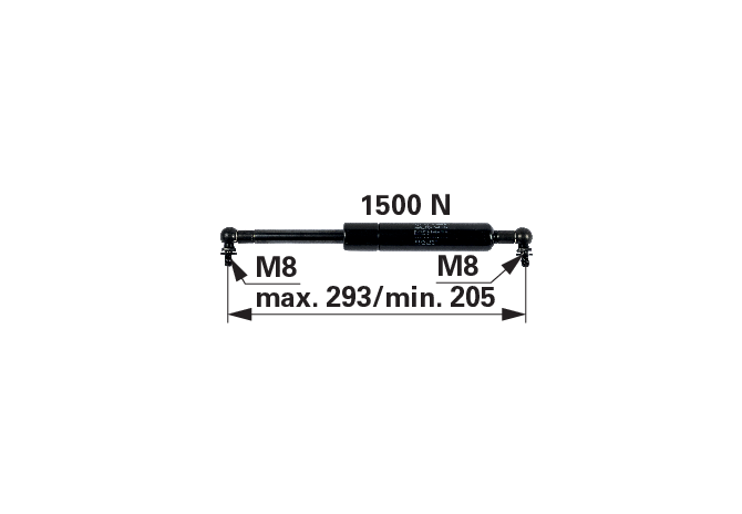 Stabilus Gasdruckfeder für Motorhaube anstelle von Fendt H931502021510 Stabilus