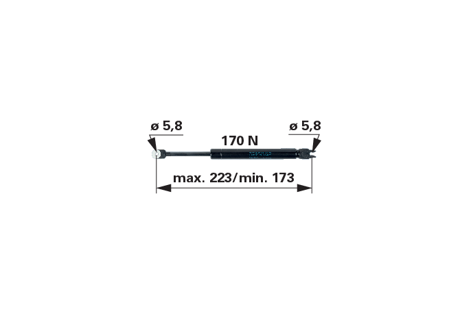 Stabilus Gasdruckfeder für Dachluke passend für Fendt H737812020040 Stabilus