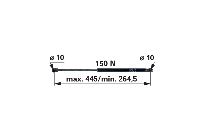 Stabilus Gasdruckfeder für Heckscheibe anstelle von Valtra ACW2174340 Stabilus