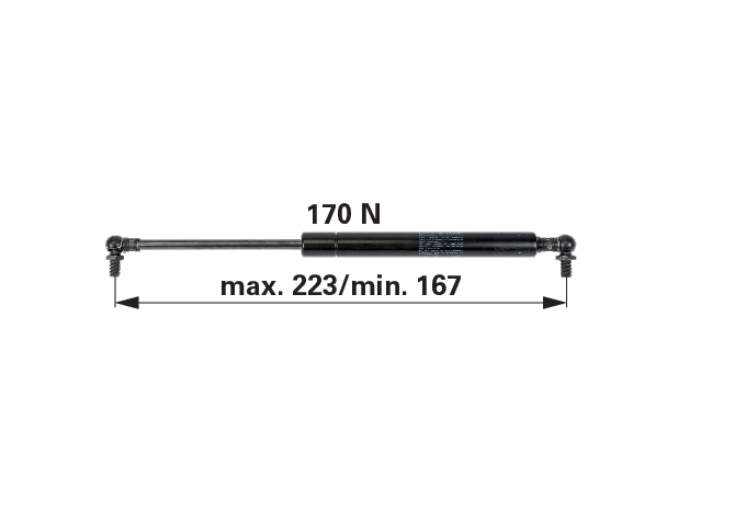 Gasdruckfeder für Heckscheibe anstelle von Aebi 106.6169 GartenShop24 - Hochwertige Gartengeräte