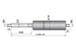Gasdruckfeder ohne Anschlüsse, Typ 8/18-3, 200 N, Länge 290 mm GartenShop24 - Hochwertige Gartengeräte