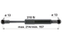 Stabilus Gasdruckfeder für Türe, 310 N, Länge 214 mm, anstelle von CNH 87378324 Stabilus