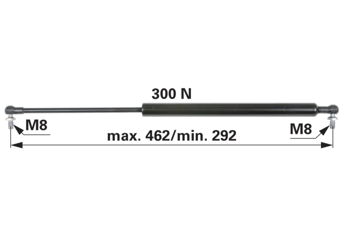 Stabilus Gasdruckfeder für Heckscheibe, anstelle CNH 5089567 Stabilus