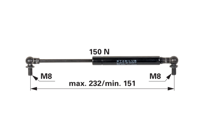 Stabilus Gasdruckfeder für Dachluke anstelle von Deutz-Fahr 04414159 Stabilus