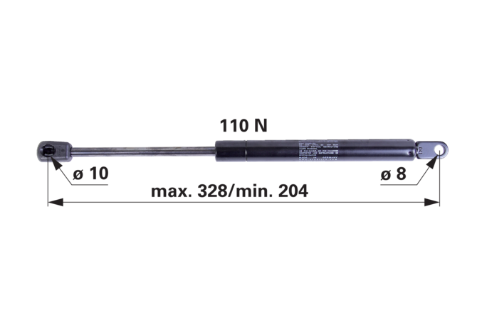Stabilus Gasdruckfeder für Dachluke, anstelle von Deutz-Fahr 0.9234.373.4 Stabilus