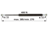Stabilus Gasdruckfeder für Türe 400 N, Länge 385 mm, anstelle SLH 0.016.4778.4 Stabilus