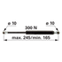 Gasdruckfeder für Türe 300 N Länge 245 mm anstelle von Lindner 3005006 GartenShop24 - Hochwertige Gartengeräte