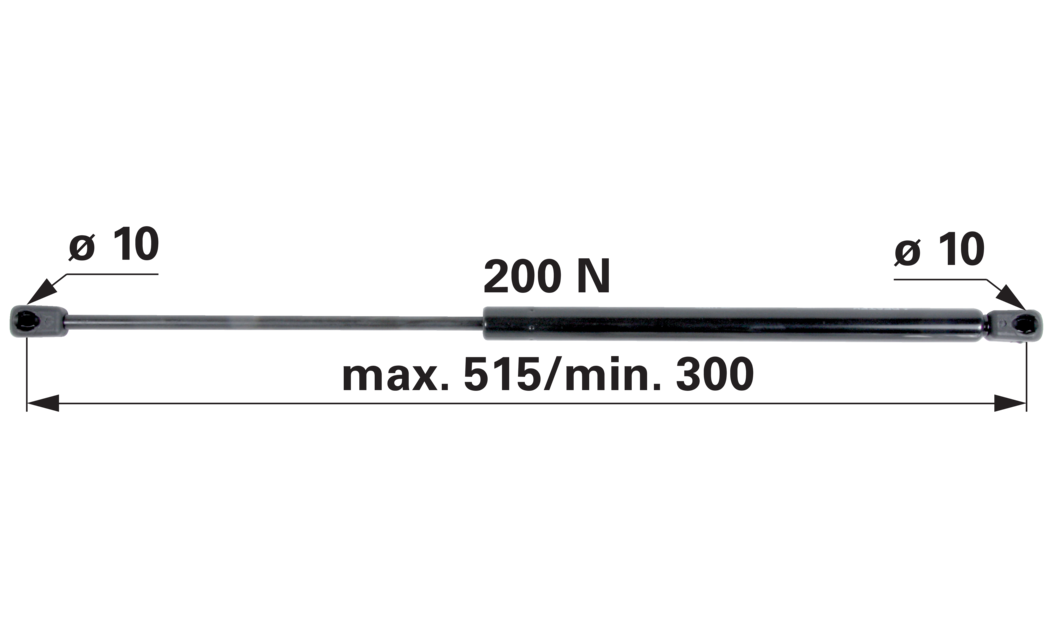 Gasdruckfeder für Dachluke 200 N, 515 mm – passend für John Deere AL82634 GartenShop24 - Hochwertige Gartengeräte