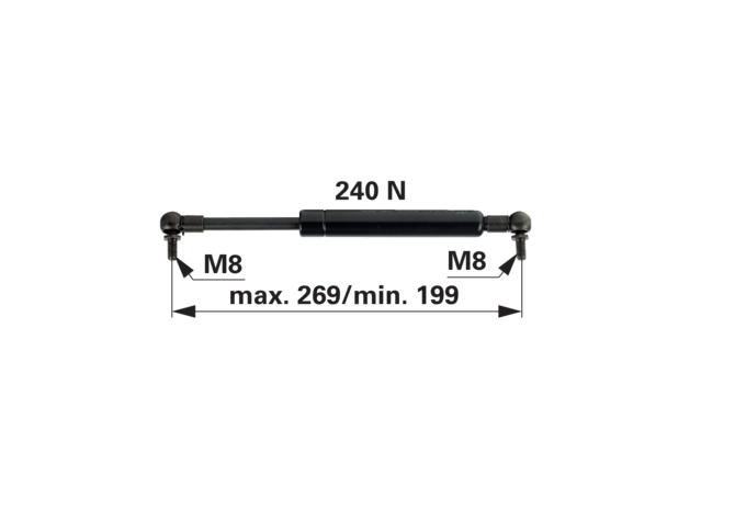 Stabilus Gasdruckfeder anstelle von CNH 47517733 Stabilus