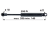 Gasdruckfeder für Kupplungsbetätigung 200 N, Länge 205 mm, anstelle von Steyr 149725230709 GartenShop24 - Hochwertige Gartengeräte