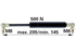 Gasdruckfeder für Türe 500 N, Länge 205 mm – passend für Steyr 1-99-976-061 GartenShop24 - Hochwertige Gartengeräte