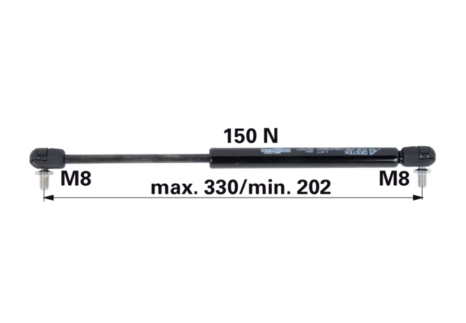 Gasdruckfeder 150 N Länge 330 mm anstelle von Steyr 1-34-702-875 GartenShop24 - Hochwertige Gartengeräte