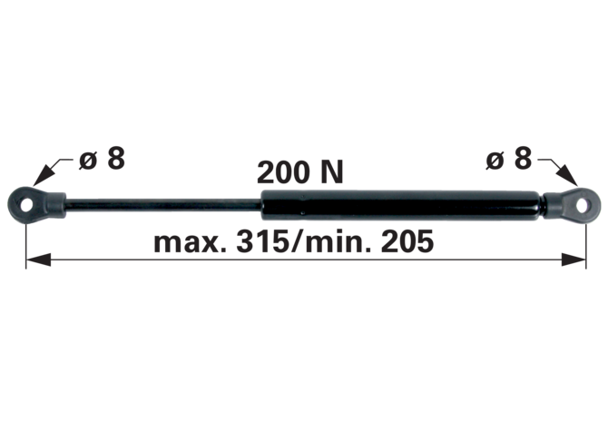 Gasdruckfeder für Dachluke anstelle von Zetor 62117932 GartenShop24 - Hochwertige Gartengeräte