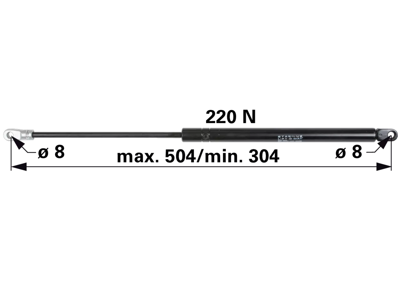 Stabilus Gasdruckfeder für Frontscheibe, anstelle von Fritzmeier 615388 Stabilus