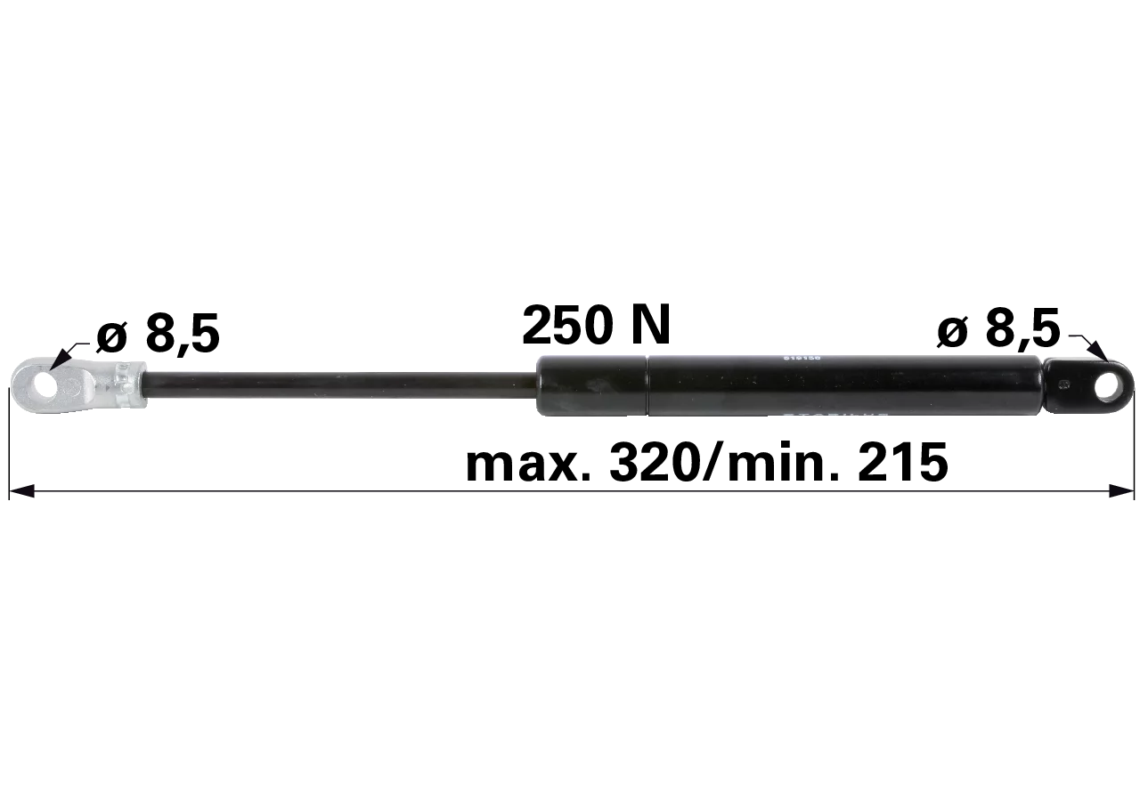 Stabilus Gasdruckfeder für Frontscheibe, anstelle von Fritzmeier 619156 Stabilus