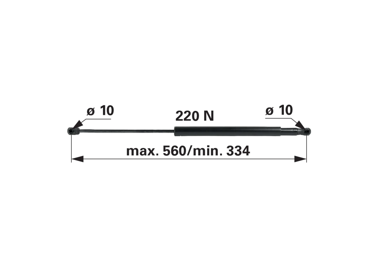 Stabilus Gasdruckfeder für Heckscheibe anstelle von CNH 91792367 Stabilus
