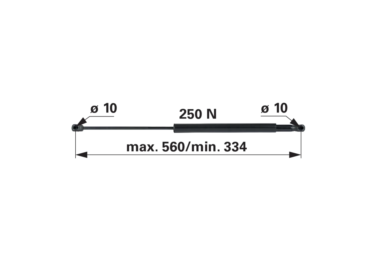 Stabilus Gasdruckfeder für Heckscheibe anstelle von CNH 51673641 Stabilus