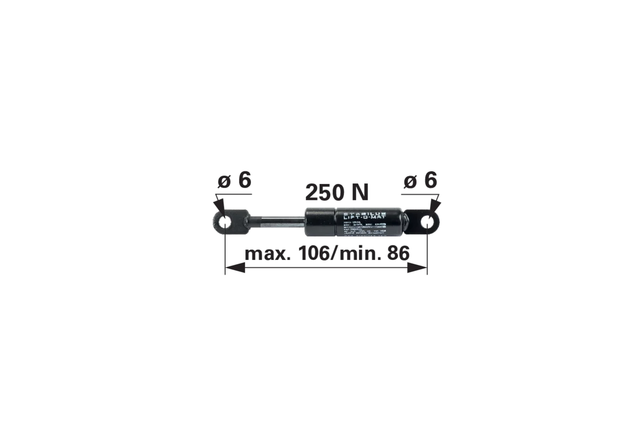 Stabilus Gasdruckfeder für Beifahrersitz anstelle von CNH 47849623 Stabilus