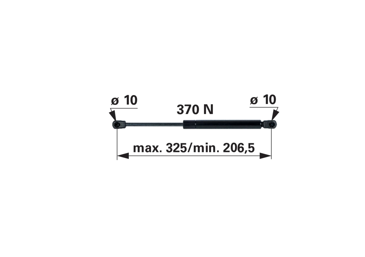 Stabilus Gasdruckfeder für rechte Tür, passend für Fendt H737812030210 Stabilus