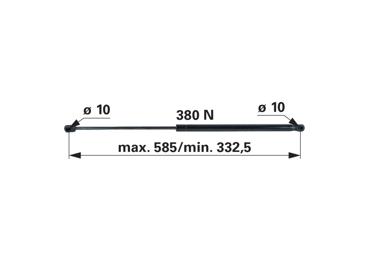 Stabilus Gasdruckfeder für Motorhaube anstelle von Fendt H260500021031 Stabilus