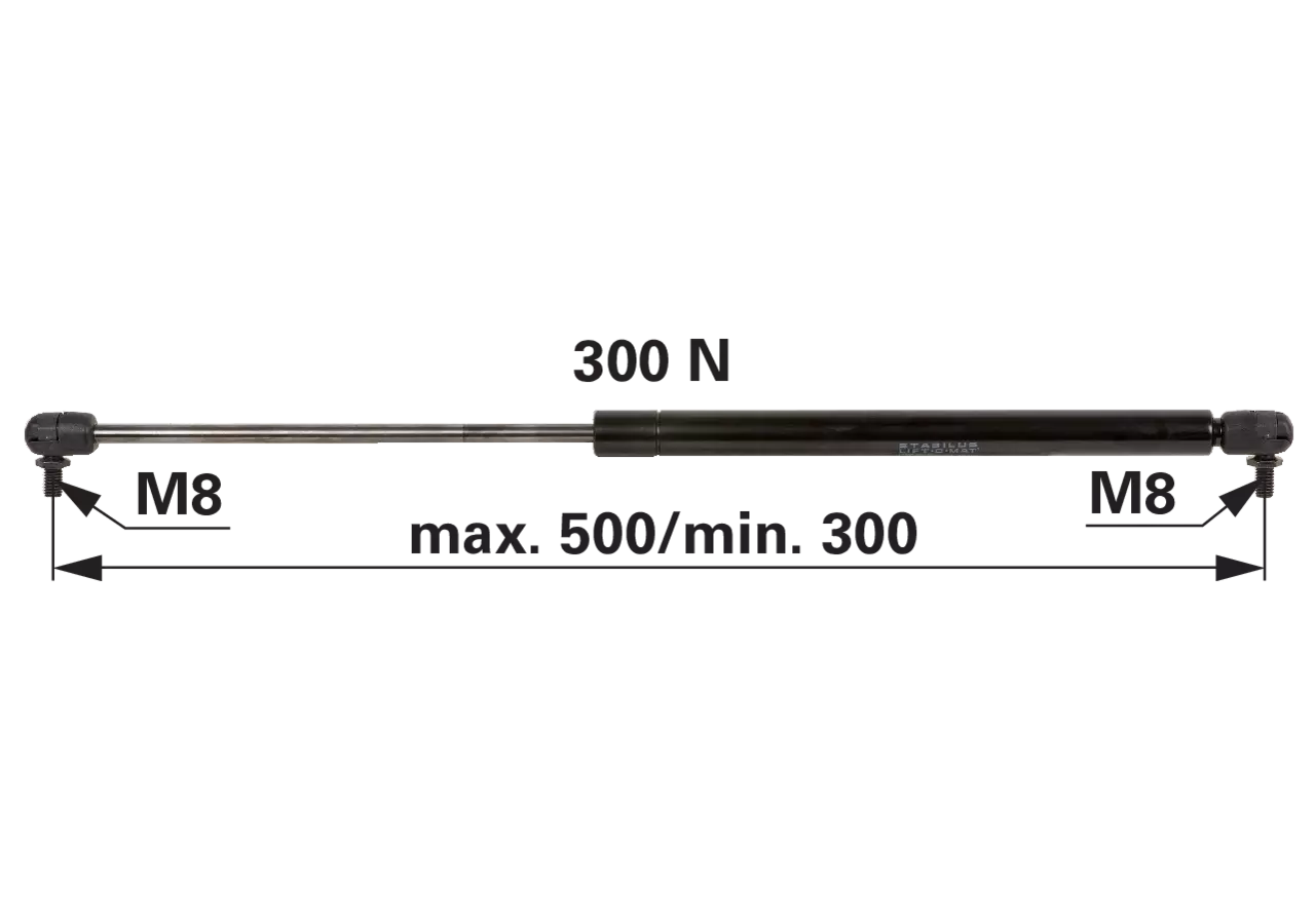 Stabilus Gasdruckfeder für Tür- und Heckscheibe, anstelle von Steyr 1-34-701-577 Stabilus