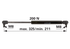 Stabilus Gasdruckfeder für Türe, 200 N, Länge 325 mm, anstelle von Steyr 1-99-976-060 Stabilus