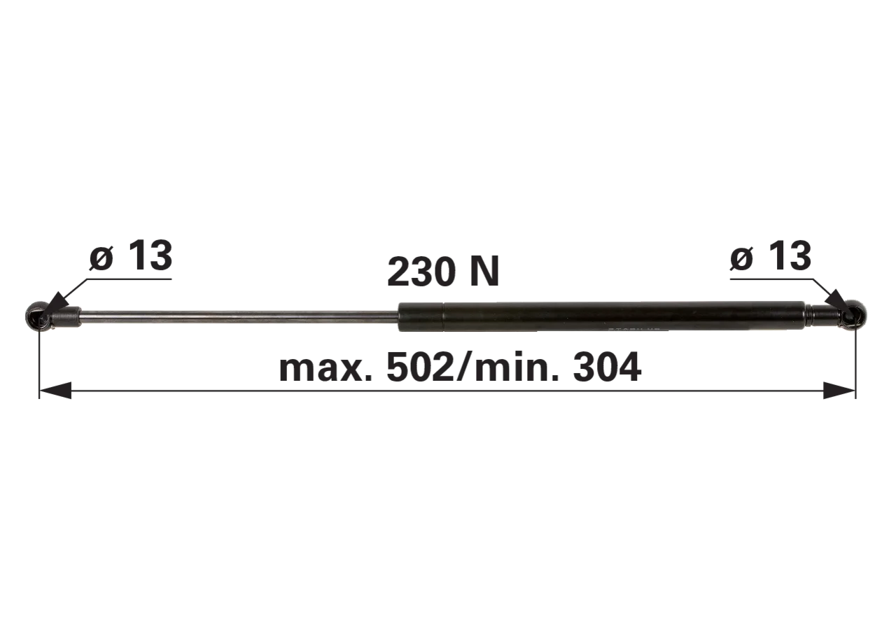 Stabilus Gasdruckfeder für Front- und Heckscheibe, anstelle von Deutz-Fahr 04388075 Stabilus