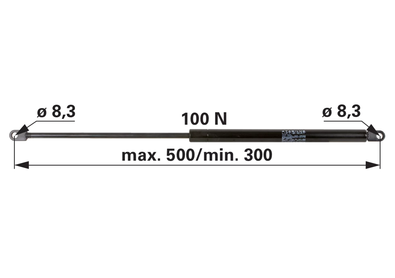 Stabilus Gasdruckfeder für Heckscheibe, anstelle von Steyr 1-99-976-051 Stabilus