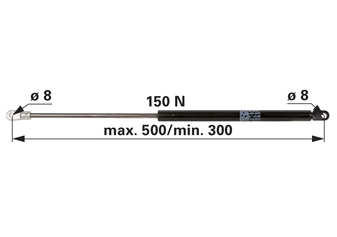 Stabilus Gasdruckfeder für Heckscheibe, anstelle von Steyr 1-34-701-526 Stabilus
