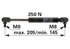 Stabilus Gasdruckfeder für Frontscheibe 250 N, Länge 205 mm, anstelle von Steyr 1-99-976-064 Stabilus