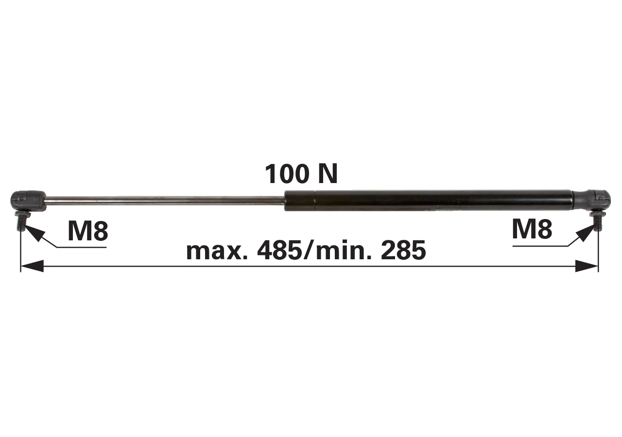 Stabilus Gasdruckfeder für Frontscheibe, anstelle von Steyr 1-99-976-048 Stabilus