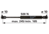 Stabilus Gasdruckfeder für Türe, 500 N, Länge 245 mm, anstelle von Deutz-Fahr 04428681 Stabilus
