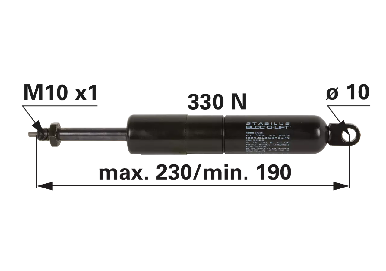 Stabilus Gasdruckfeder anstelle von John Deere AL209275 Stabilus