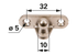 Stabilus Winkelblech mit Kugel, Länge 46,2 mm Stärke 3 mm Stabilus