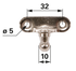 Stabilus Winkelblech mit Kugel, Länge 46,2 mm Stabilus