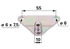 Stabilus Winkelblech mit Kugel, Länge 69 mm Stabilus
