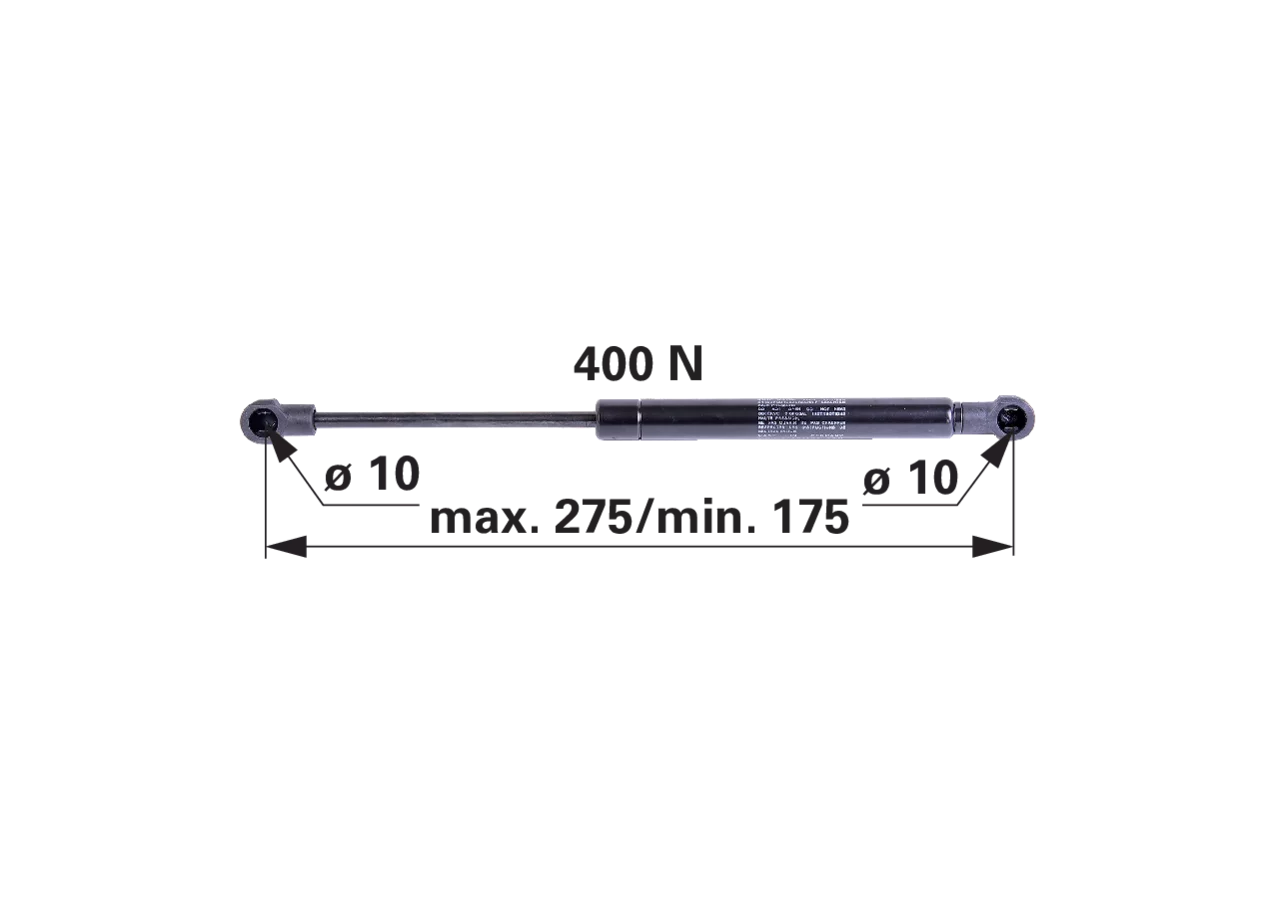 Stabilus Gasdruckfeder 400 N – Länge 275 mm – passend für Fendt H718501020051 Stabilus