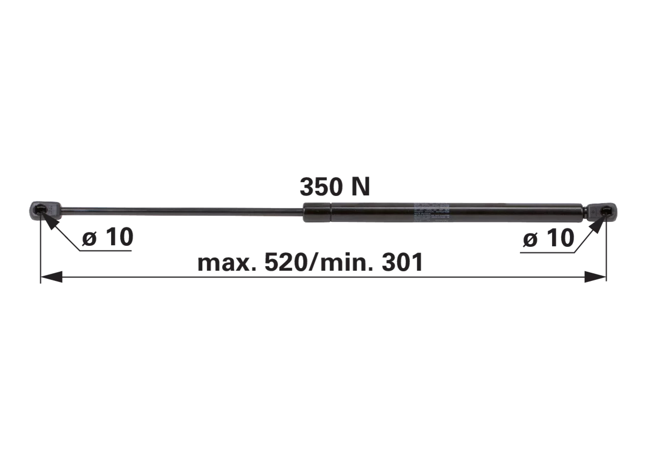 Stabilus Gasdruckfeder für Heckklappe, anstelle von Same 0.9208.140.3 Stabilus