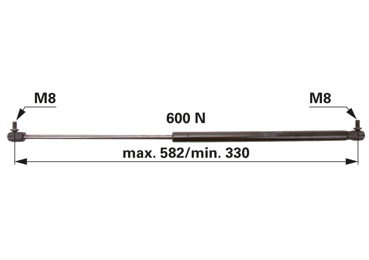 Stabilus Gasdruckfeder für Motorhaube, anstelle von Lindner 3003766 Stabilus