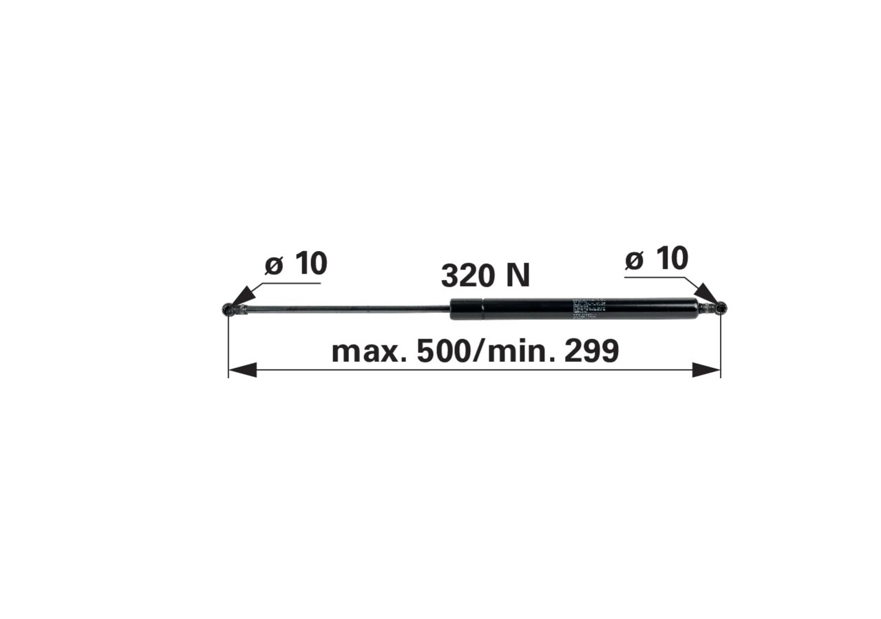 Stabilus Gasdruckfeder für Motorhaube anstelle von CNH F44881 Stabilus
