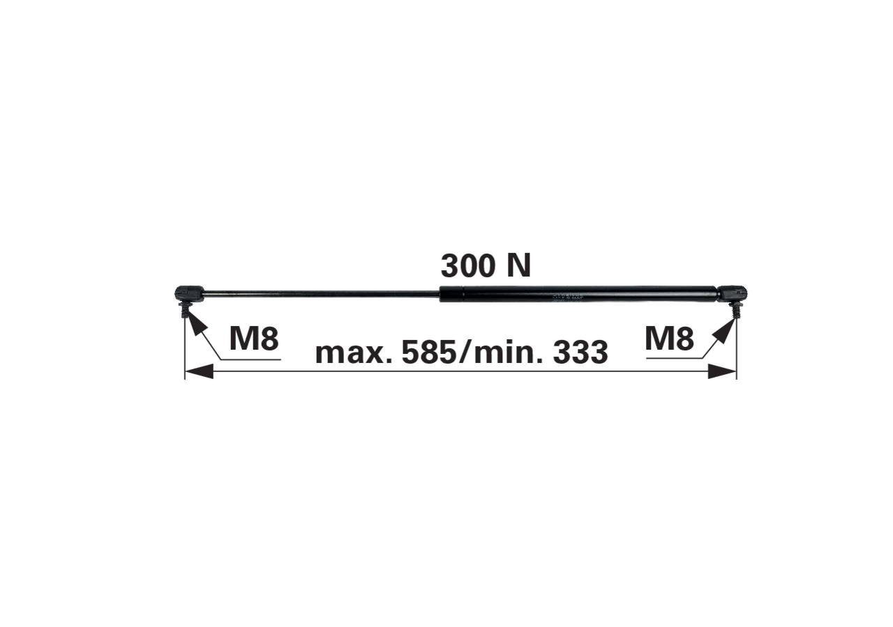 Stabilus Gasdruckfeder für Motorhaube anstelle von CNH 1-99-976-069 Stabilus