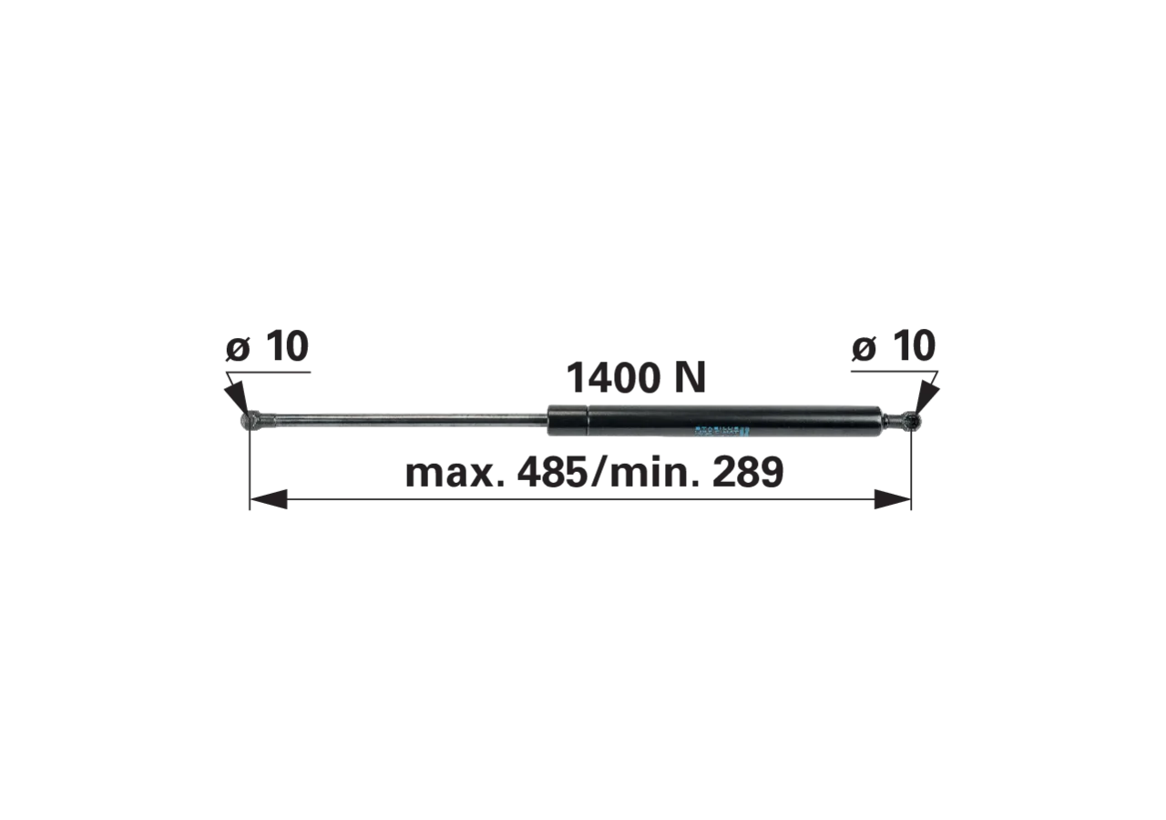 Stabilus Gasdruckfeder für Motorhaube anstelle von CNH 47424479 Stabilus