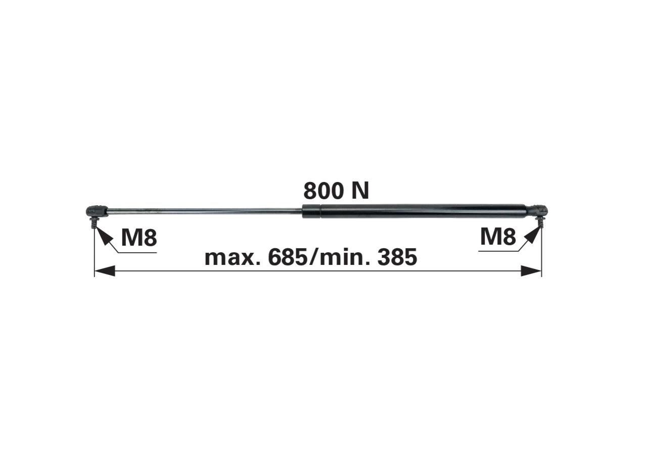 Gasdruckfeder für Motorhaube, passend für CNH 47436761 GartenShop24 - Hochwertige Gartengeräte