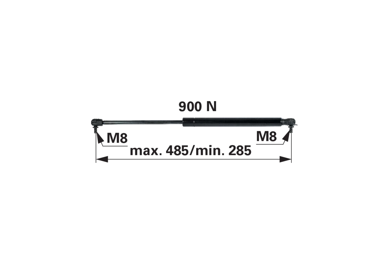 Stabilus Gasdruckfeder für Motorhaube anstelle von CNH 51665407 Stabilus