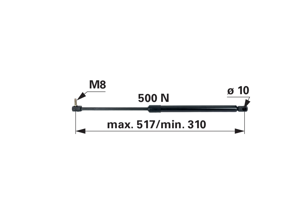 Gasdruckfeder für Motorhaube passend für CNH 47517737 GartenShop24 - Hochwertige Gartengeräte