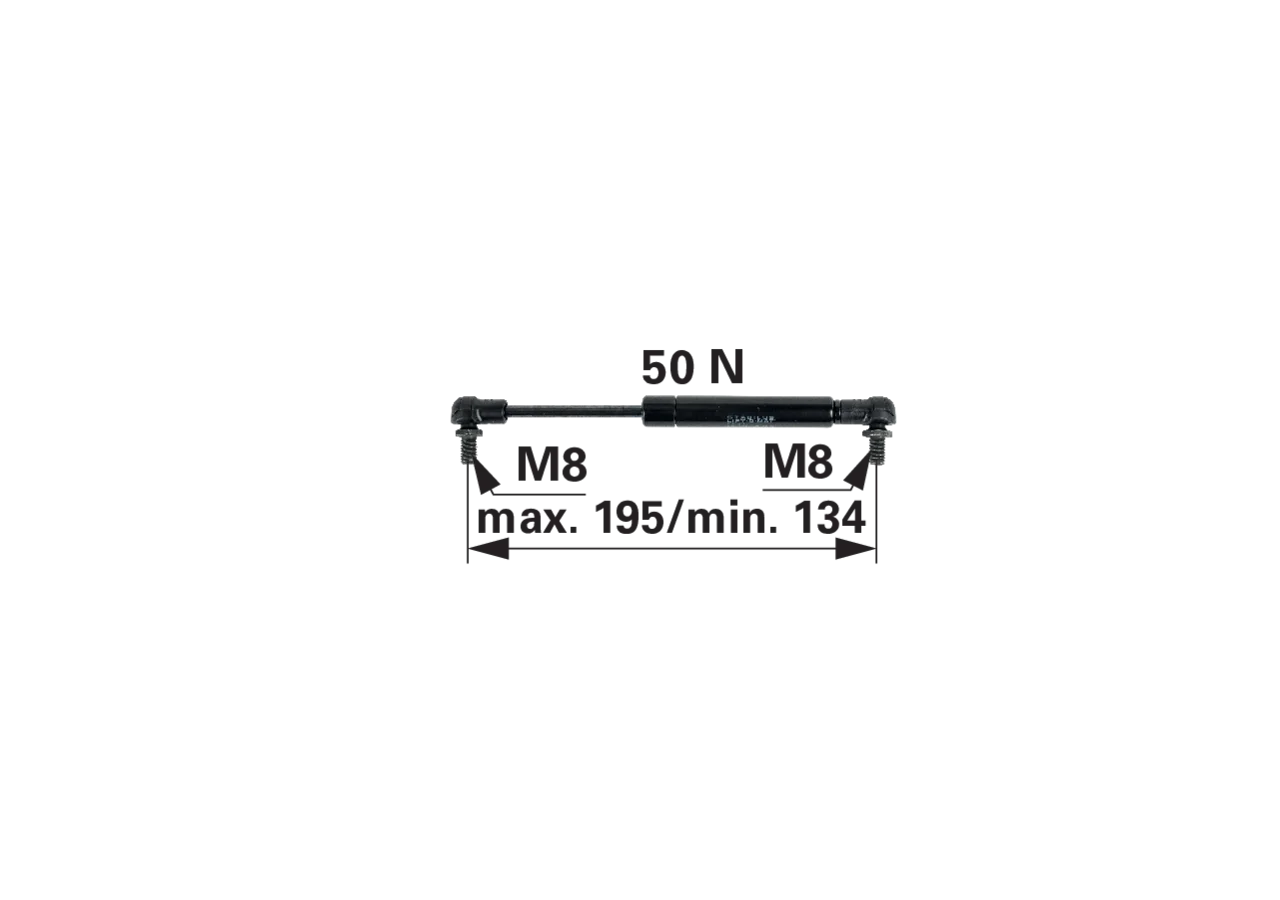 Stabilus Gasdruckfeder anstelle von CNH 82014620 Stabilus