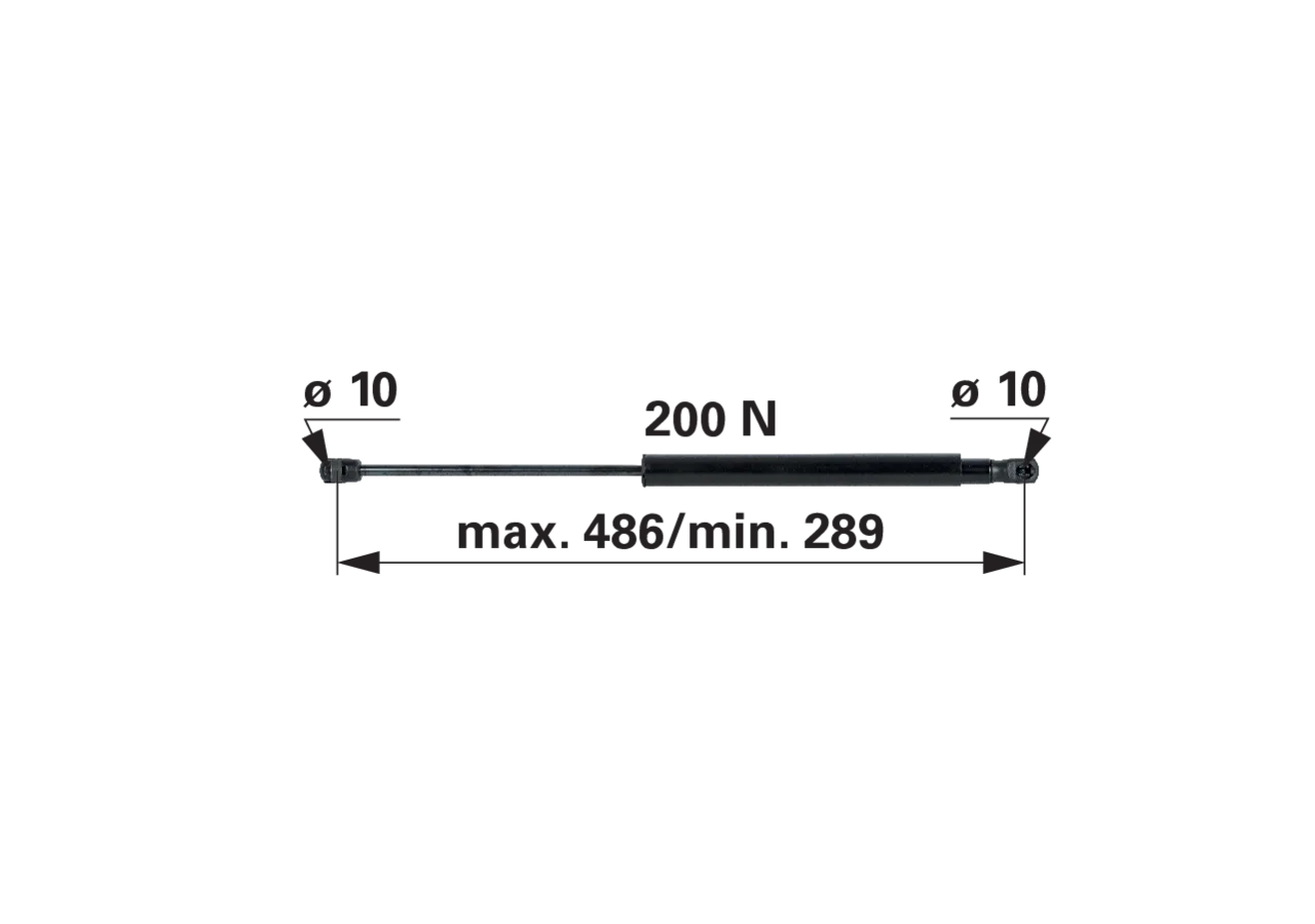 Stabilus Gasdruckfeder für Heckscheibe anstelle von CNH 51658506 Stabilus