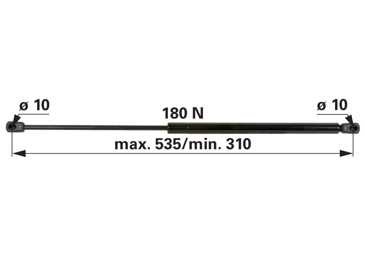 Stabilus Gasdruckfeder für Heckscheibe 180 N 535 Stabilus