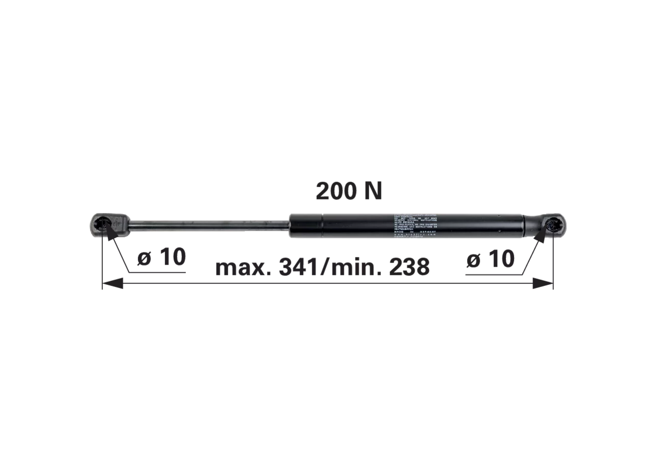 Stabilus Gasdruckfeder für Niedrigdach mit Dachlucke Stabilus