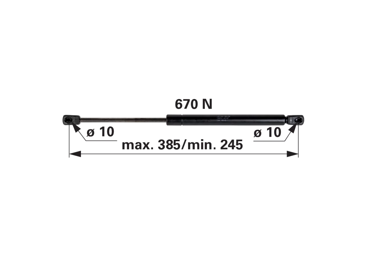 Stabilus Gasdruckfeder für Motorhaube anstelle von Deutz-Fahr 04416545 Stabilus